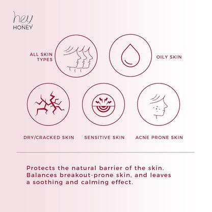 Hey Honey Tone It Up Facial Toner with Propolis Echinacea & Niacinamide | Soothes Skin Redness Hydrates & Restores Skin Barrier | Alcohol-Free Toner for Sensitive & Rosacea-Prone Skin | 5.0 oz