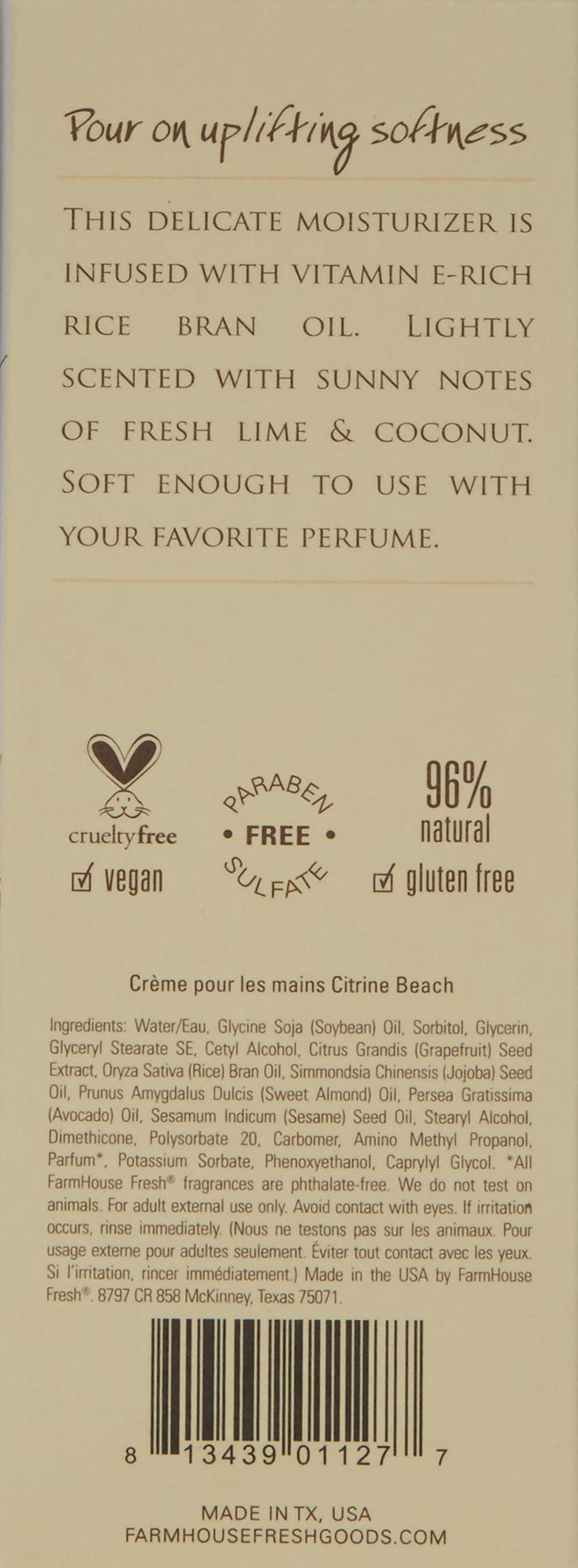 FarmHouse Fresh Citrine Beach Body Milk Travel Lotion, 2.4 Fl Oz