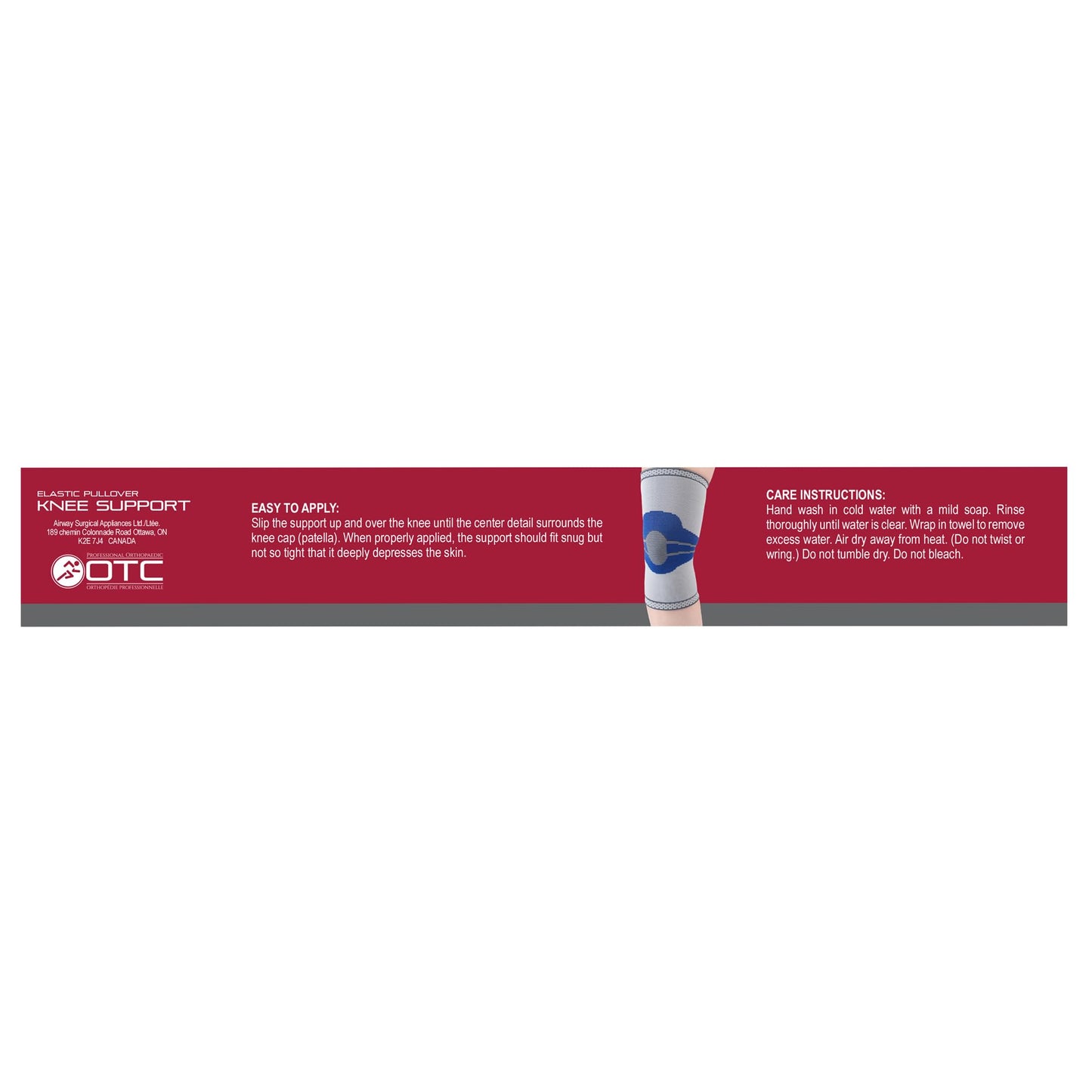 OTC Knee Support, Pullover Style, Lightweight Elastic