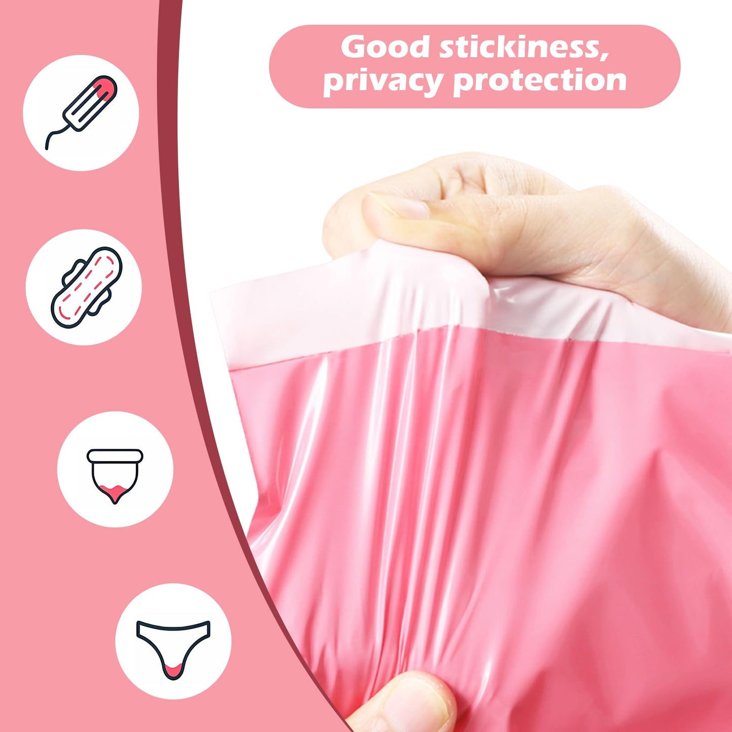 200 Pcs Pink Sanitary Napkin Disposal Bags,Sealable Tampon Disposal Bags, Prevents Odours Thickened Size Feminine Hygiene Bag for Sanitary Napkins and Pads,Disposable Tampon
