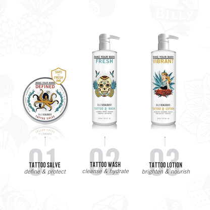 Billy Jealousy Make Your Mark Fresh Tattoo Wash, Cleansing and Hydrating Tattoo Aftercare Enriched With Cucumber and Rosemary