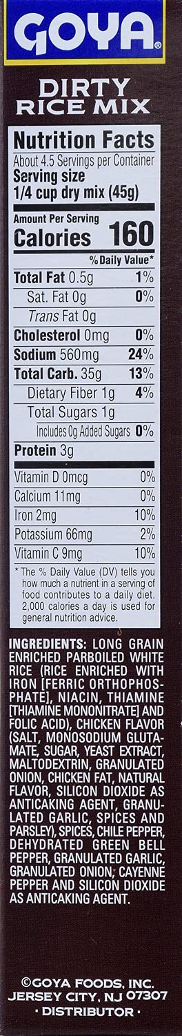 Goya Foods Louisiana Style Dirty Rice Mix, 7 Ounce (Pack of 12)