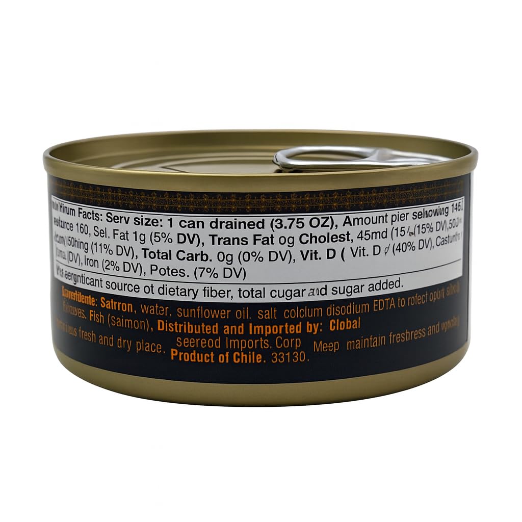 Aqua Gourmet Canned Salmon in Oil – Wild Flavor from Chilean Patagonia, 6.5 Oz