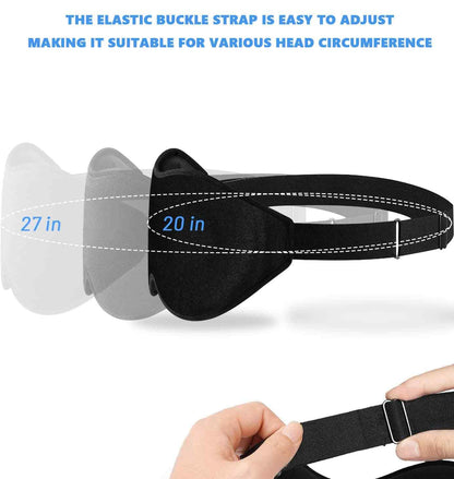 Sleep Eye Mask for Men Women, Lash Extensions 3D Sleeping Mask, Travel Blackout Night Blindfold Eye Shade Cover with Adjustable Strap (Black-3D)