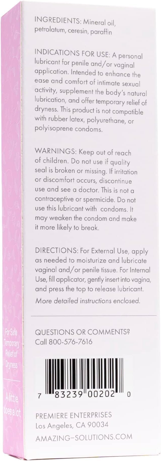Crème De La Femme Daily Vaginal Moisturizing Cream for Long-Lasting Relief from Feminine Dryness Chemical & Hormone Free, Fragrance-Free, Also a Hydrating Intimate Lubricant for Men and Women – 1 Pack