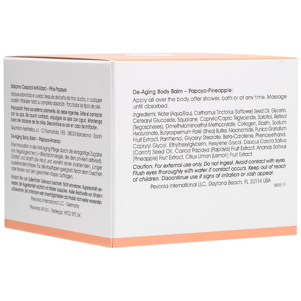 Pevonia De-Aging Body Balm Papaya-Pineapple, 5 oz