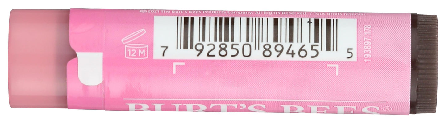 Burts Bees 100% Natural Tinted Lip Balm, Pink Blossom with Shea Butter & Botanical Waxes 1 Tube