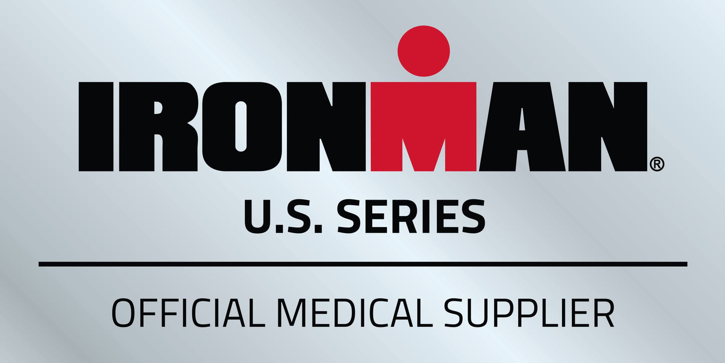 Curad Performance Series IRONMAN Kinesiology Tape, Black, 2 in x 10 in, 1 Roll of 20 Precut Strips