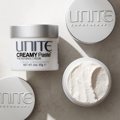 UNITE Hair – CREAMY Paste – Versatile Styling Paste for Texture, Definition & Buildable Hold – Adds Thickness & Piecey Separation – 2 Oz