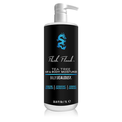 Billy Jealousy Flash Flood Tea Tree Hair & Body Moisturizer Ideal for All Hair & Skin Types with Tea Tree, Lavender and Peppermint
