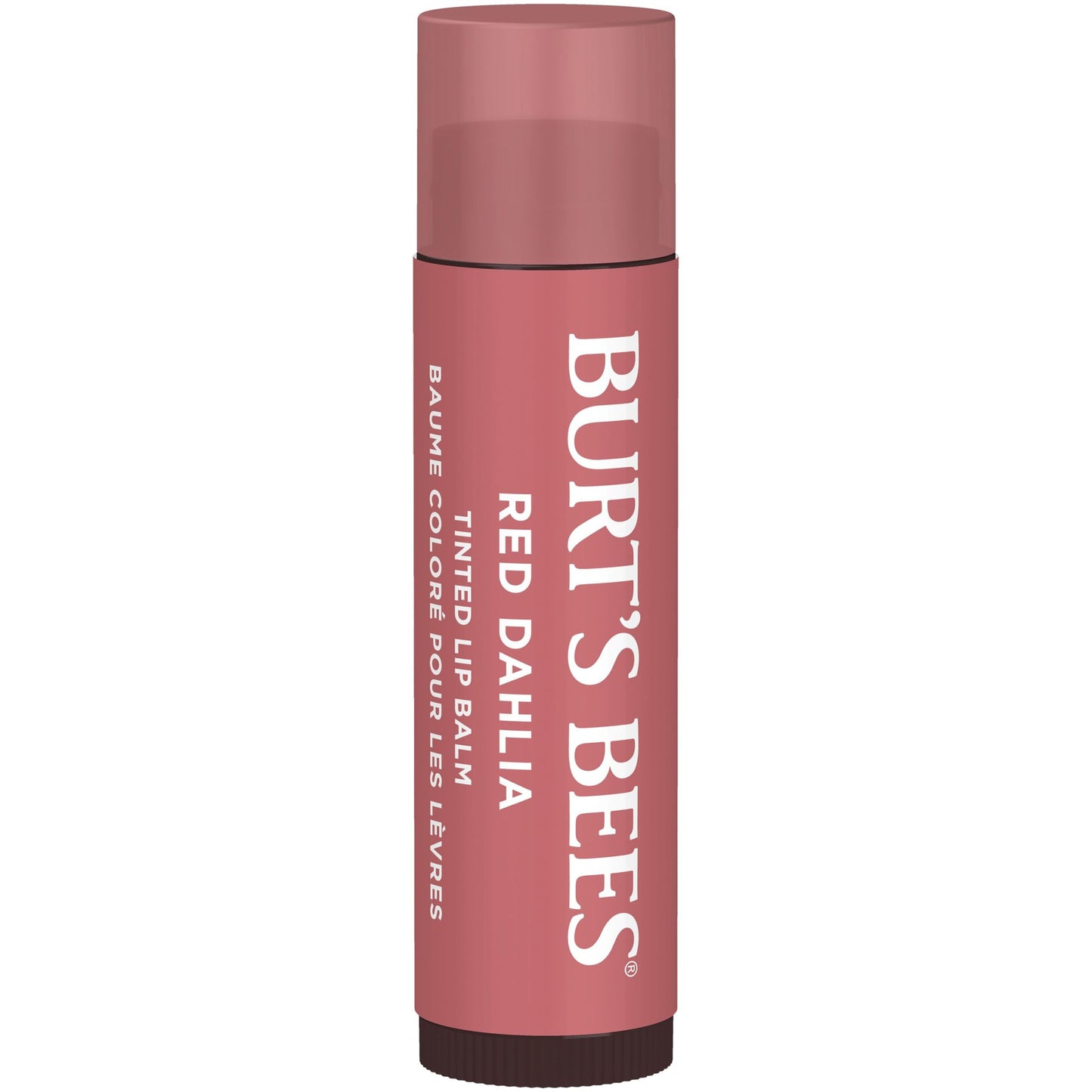 Burt's Bees Easter Basket Stuffers, Lip Tint Balm with Long Lasting 2 in 1 Duo Tinted Balm Formula, Color Infused with Hydrating Shea Butter for a Natural Looking Buildable Finish, Red Dahlia (2-Pack)