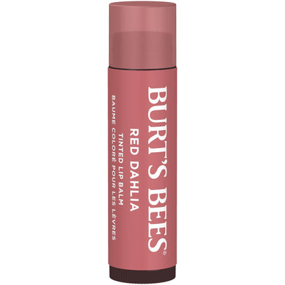 Burt's Bees Easter Basket Stuffers, Lip Tint Balm with Long Lasting 2 in 1 Duo Tinted Balm Formula, Color Infused with Hydrating Shea Butter for a Natural Looking Buildable Finish, Red Dahlia (2-Pack)