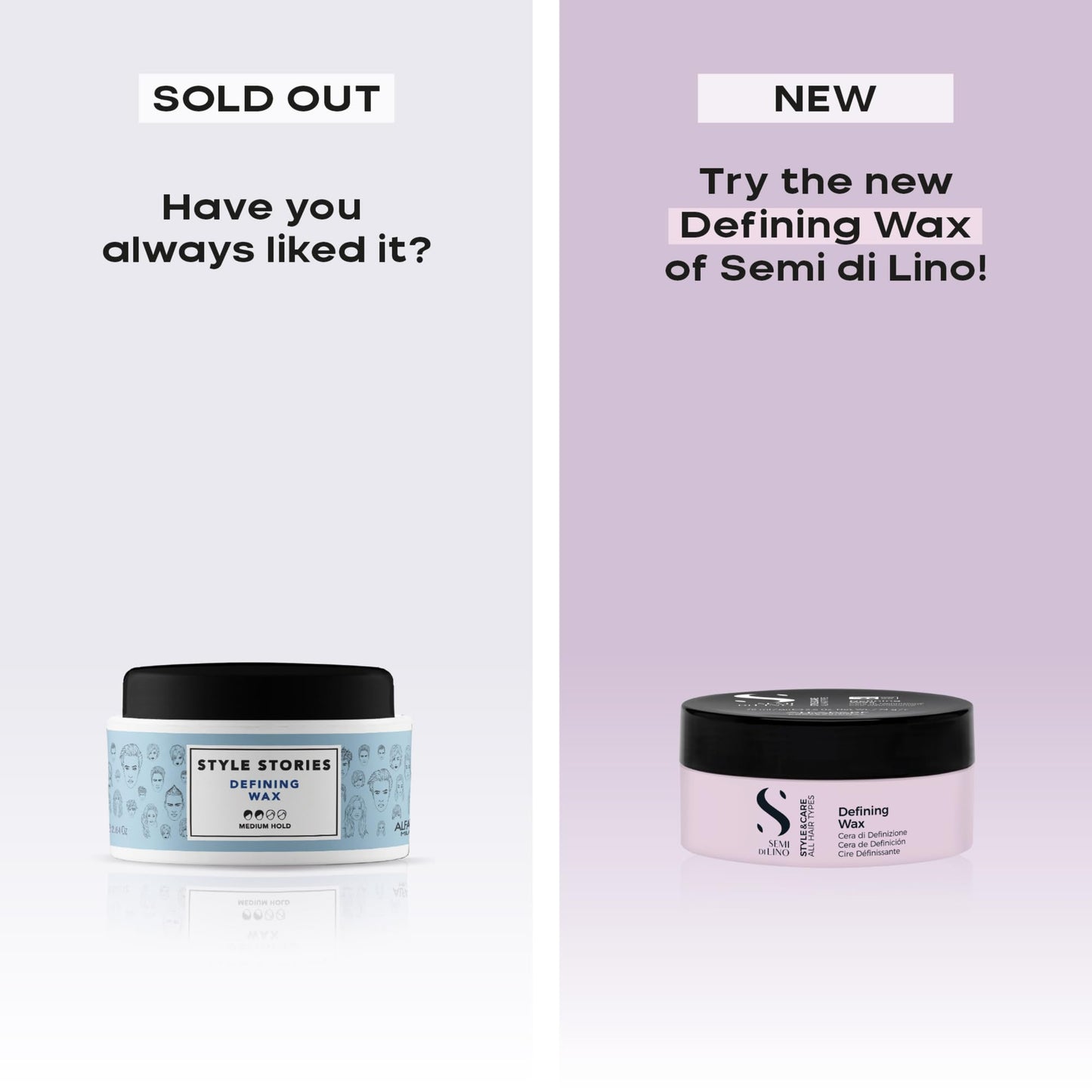 ALFAPARF MILANO Semi di Lino Style & Care Defining Wax - Medium Hold - Soft Wax for All Hair Types - Flexible Results - Glossy Finish (2.6 oz / 75 ml)