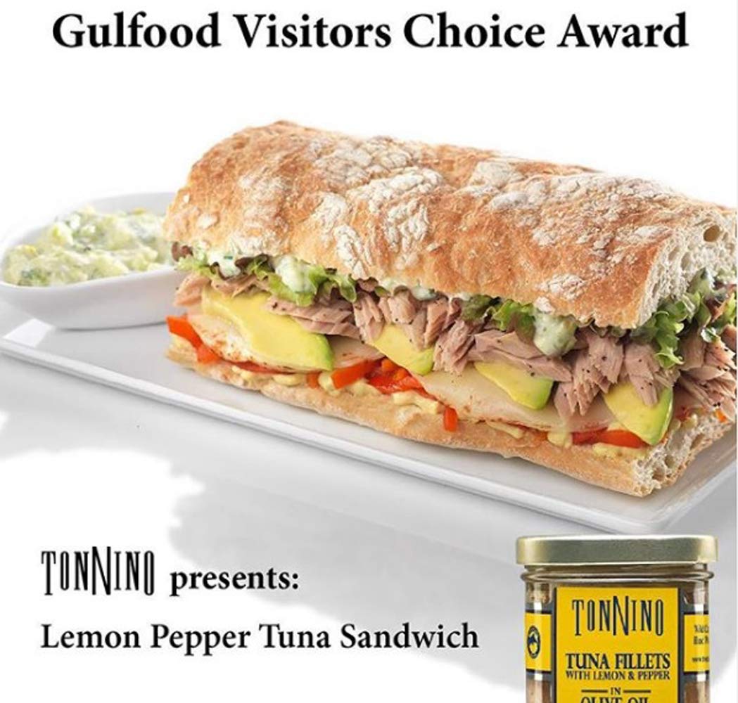Tonnino Yellowfin Tuna Fish – Lemon Pepper in Olive Oil – Pack of 6 – Alternative to Salmon – Protein Snacks – Ready to Eat Meals
