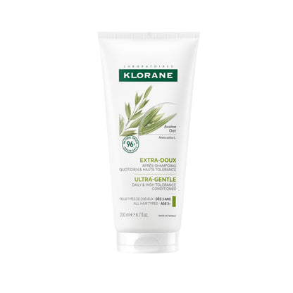 Klorane Ultra-Gentle Conditioner with Oat Milk, Suitable for the Entire Family, Paraben and Sulfate-Free
