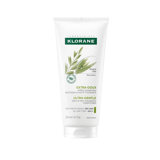 Klorane Ultra-Gentle Conditioner with Oat Milk, Suitable for the Entire Family, Paraben and Sulfate-Free