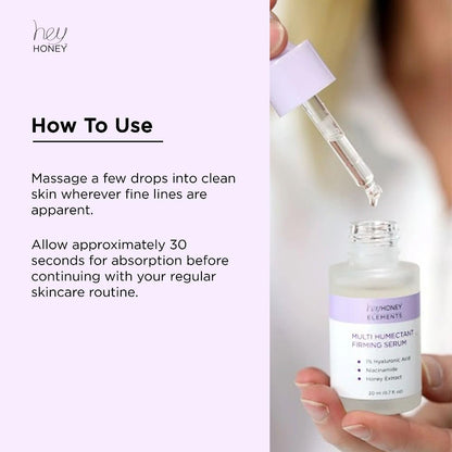 Hey Honey Wrinkle-Smoothing Multi-Peptide Serum | 10% Acetyl Hexapeptide-8 + Honey Extract & Vitamin B5, Visibly Reduce Fine Lines & Expression Wrinkles | 0.67 fl oz (20 mL)