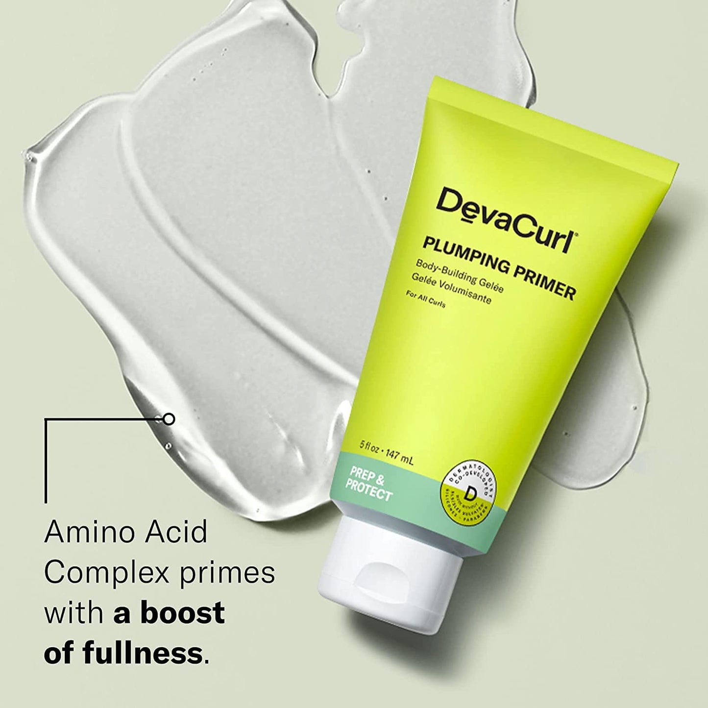 DevaCurl Plumping Primer Body-Building Gelée | Amino Acid Complex | Provides Body | Provides Fuller and Plump Curls