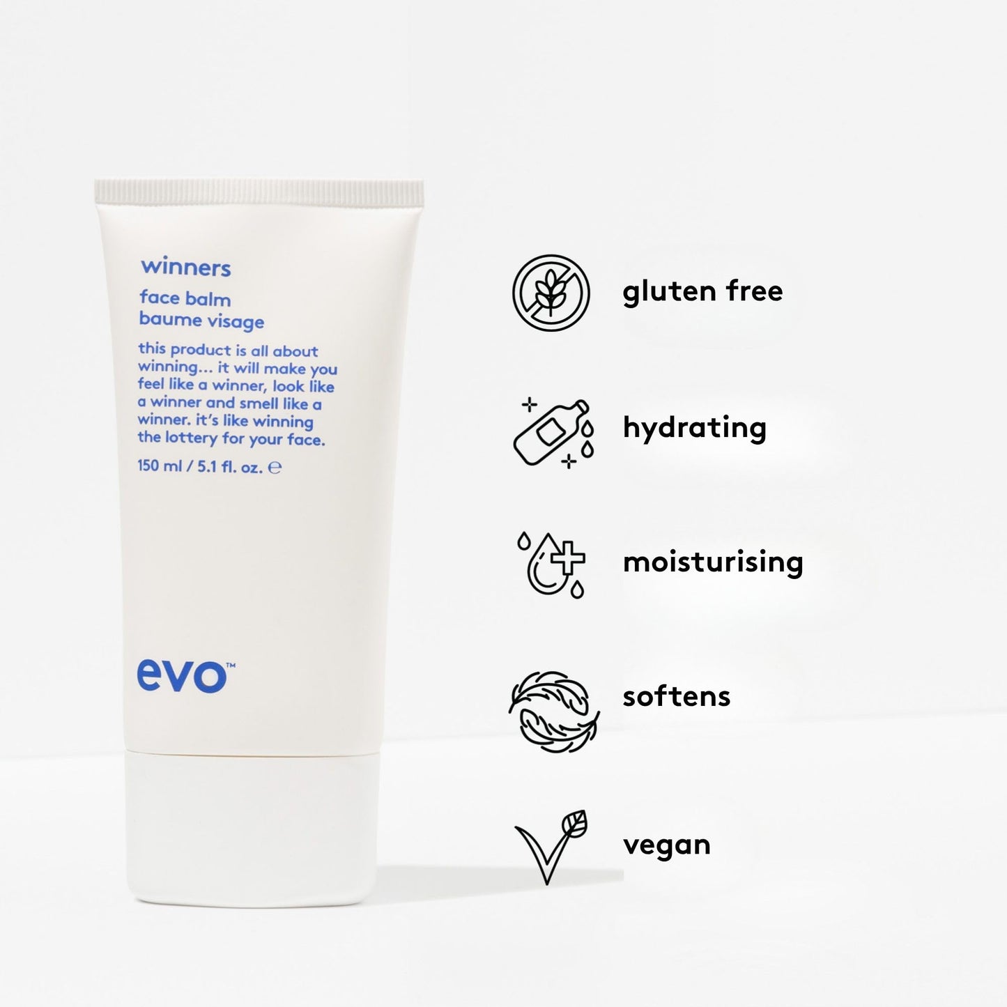 EVO Winners Face Balm, Oil-Free Moisturizer for All Skin Types - Soothes, Hydrates & Reduces After Shave Burn - 5.07 fl oz