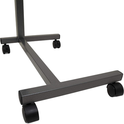 Carex Overbed Table, Adjustable Overbed Bedside Table with Wheels, Bed Desk & Couch Desk, Rolling Over Bed Bedside Table for Hospital and Home Use, Adjusts for Right or Left-Handed Use, Wood Grain