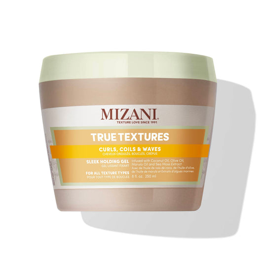 Mizani True Textures Sleek Holding Gel - Firm Hold Hair Gel, Flexible, Flake-Free, For All Hair Types