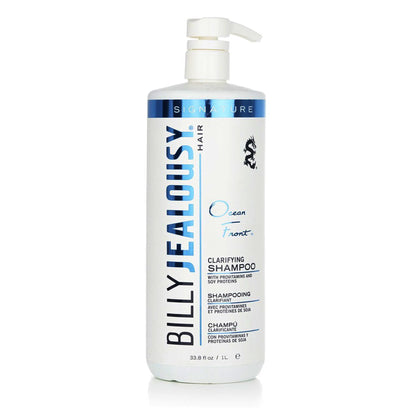 Billy Jealousy Ocean Front Clarifying Shampoo for Build Up, Excess Oil, Dirt, Product & Hard Water, Refreshing Oily Hair Shampoo for Men, Scalp Detox Unclogs Hair Follicles, Paraben-Free, 33.8 Fl Oz