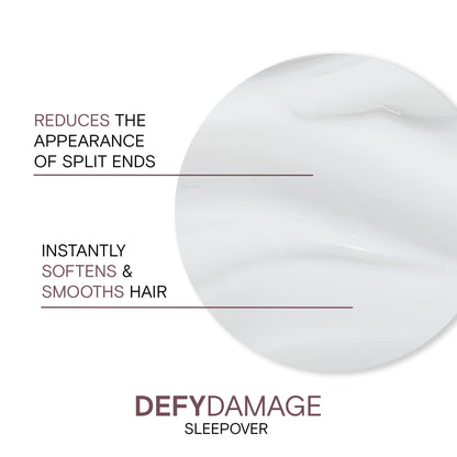 Joico Defy Damage Sleepover Overnight Nourishing Treatment | Instantly Softens & Smooths | Strengthen Bonds | Reduce Breakage & Split Ends | No Rinse Formula | With Arginine & Keratin