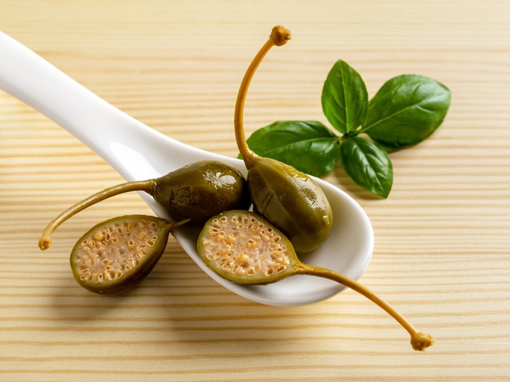 Sanniti Spanish Caperberries (Caper Berries) in Vinegar and Salt Brine - 33.5 oz