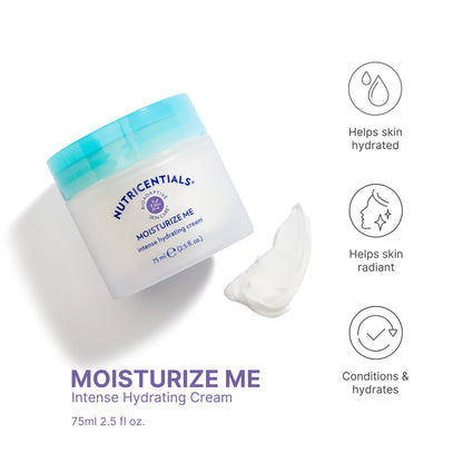 Nu Skin Moisturize Me Intense Hydrate Cream | 2.5 fl oz | Nighttime Hydrating Face Cream with Bioadaptive Botanicals, Aloe, Pistachio Oil & Vitamin E | Moisturizer for Dry Skin | Skin Care Essential