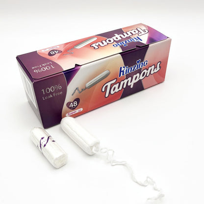 No Applicator Tampons Regular Absorbency Cotton Tampons for Women Disposable 48ct (Regular)