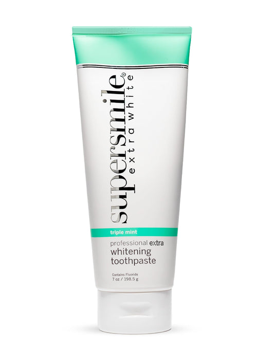 Supersmile Extra White Triple Mint Whitening Toothpaste – Professional Formula for Visibly Whiter Teeth – Whitens Up to 9 Shades, 7 oz