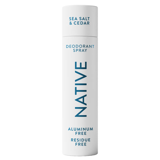 Native Deodorant & Body Spray, Sea Salt & Cedar, 72-Hour Odor Protection for Underarms & Body, Aluminum Free, Dries Instantly, 3.5 oz