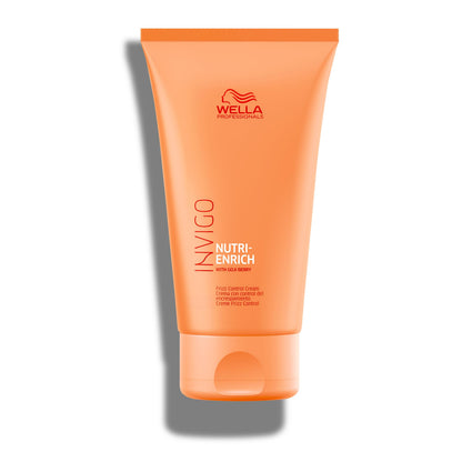 Wella Professionals Invigo Nutri-Enrich Frizz Control Cream with Goji Berry | For Dry or Stressed Hair | Deep Nourishment, Smoothness & Anti-Frizz Styling Cream | 5.07 oz