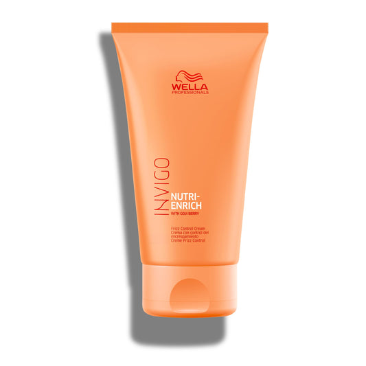 Wella Professionals Invigo Nutri-Enrich Frizz Control Cream with Goji Berry | For Dry or Stressed Hair | Deep Nourishment, Smoothness & Anti-Frizz Styling Cream | 5.07 oz
