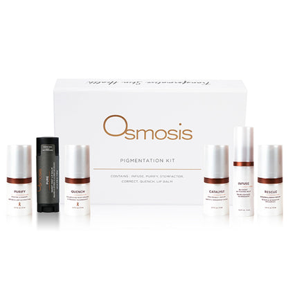 Osmosis Pigmentation Deluxe Kit, 6 Piece Skin Care Regimen, Helps Reduce Appearance of Dark Spots for Even Skin Tone, Travel Size