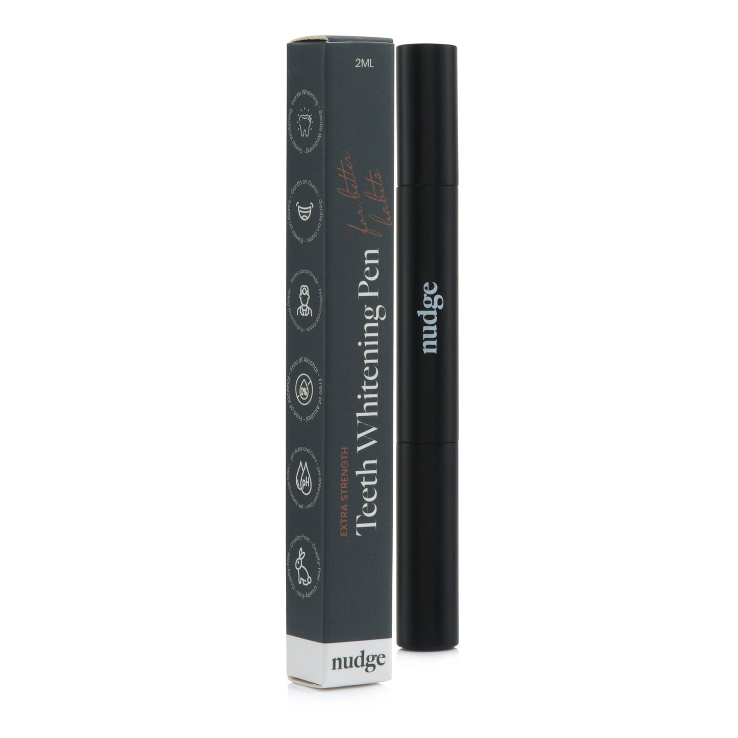 Nudge Advanced Teeth Whitening EnamelGuard Gel Pen, 2 ml, Powerful Whitening, Enamel Strengthening, Sensitivity Friendly Formula