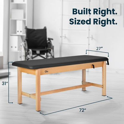 Aristo H-Brace Flat Treatment Table, 500 lbs Weight Capacity, Black