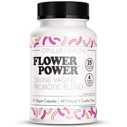 Flower Power Divine Feminine Wellness Blend Capsules – Daily Herbal & Probiotic Supplement for Women’s Balance & Wellness – 30 Count