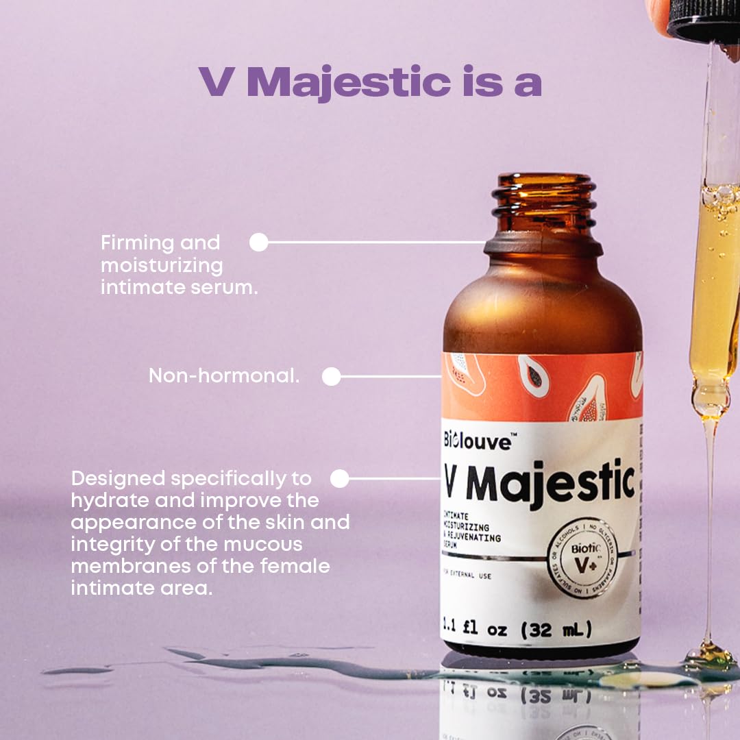 V Majestic Vaginal and Vulva Rejuvenating & Moisturizer Serum, Tightens and Reduces Dryness, 1.1oz