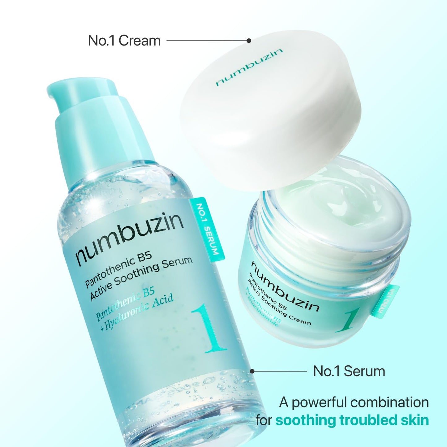 numbuzin No.1 Serum | Pantothenic B5 Active Soothing Serum | Soothing, Hydrating | Pantothenic Acid, Niacinamide | Excess Oil Control, Reduces Breakouts, Acne | Oily, Acne-Prone Skin | 1.69 fl. oz.