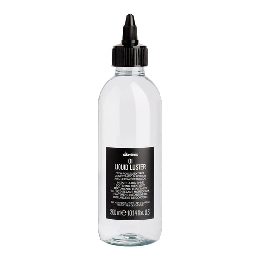 Davines OI Liquid Luster, Weightless Hair Treatment for Instant Glass-Like Shine - Softens, Detangles & Polishes Hair in Seconds with Roucou Oil - Rinse-Out Glossing Fluid, 10.14 Fl Oz