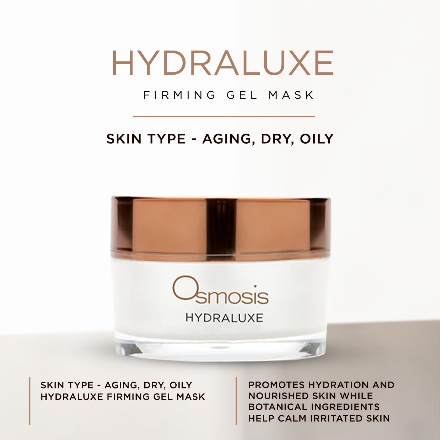 OSMOSIS HYDRALUXE Firming Gel Mask, Anti-Aging Hydrating Facial Masque with Aloe and Cucumber Extract, 1 Fl Oz