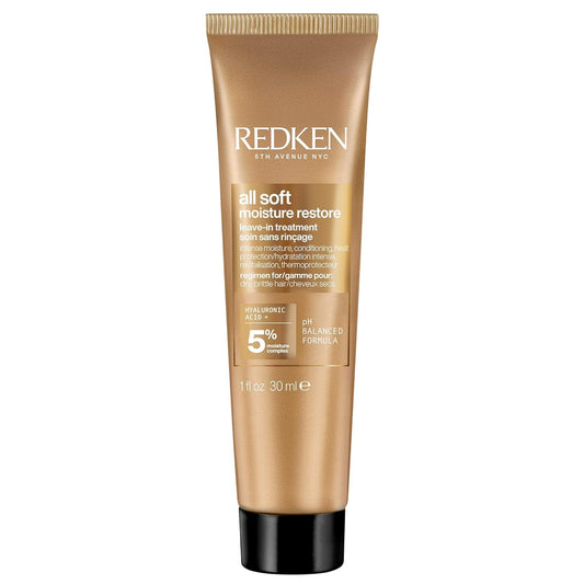 Redken All Soft Moisture Restore Leave-In Treatment For Dry, Brittle Hair - Hair Treatment For Humidity, Heat and Frizz Protection