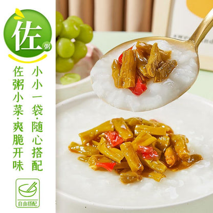 Pickled pepper cowpea (48g*5 packages) cowpea mustard 240g (8.4oz.) Sour beans with salted vegetables