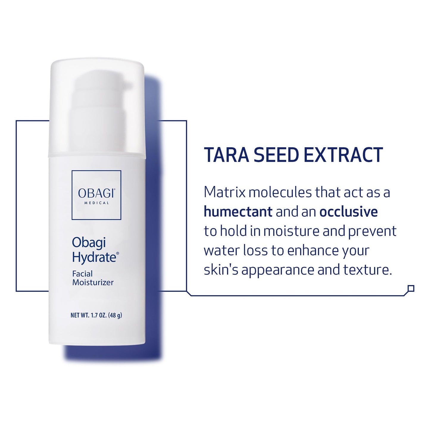 Obagi Hydrate Facial Moisturizer – Non-Comedogenic Intensely Hydrating All Day Moisturizer that Combats Dryness with Tara Seed Extract, Shea Butter & Avocado Oil