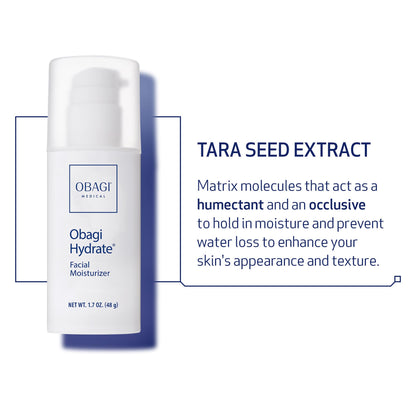 Obagi Hydrate Facial Moisturizer – Non-Comedogenic Intensely Hydrating All Day Moisturizer that Combats Dryness with Tara Seed Extract, Shea Butter & Avocado Oil