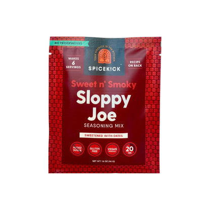 Spicekick Sloppy Joe Seasoning Mix (4 Pack) | Gluten Free, Paleo, No Sugar Added