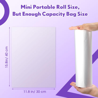 600 Pcs/ 2 Roll Sanitary Napkin Receptacle Liner, Sanitary Napkin Disposal Bags Feminine Hygiene Disposal Bags Women Personal Supplies for Tampon Bathroom, 11.81 x 15.63 Inch