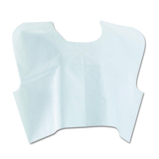 Medline Disposable Exam Capes, Tissue/Poly/Tissue Deluxe, 30 Inches x 21 Inches, White, Case of 100