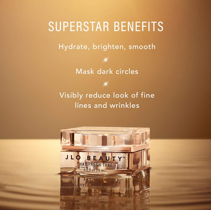 JLO BEAUTY Under Eye Cream for Women, Moisturizer with Peptides & Hyaluronic Acid, Hydrating Skin Care Cream to Help Reduce Puffiness, Dark Circles, Fine Lines & Wrinkles, That Fresh Take, 0.5 Oz